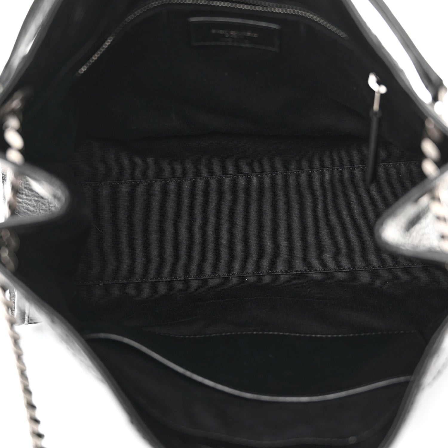 Saint Laurent Crinkled Calfskin Matelasse Monogram Medium Niki Shopper Tote Black 5 of 12
