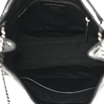 Saint Laurent Crinkled Calfskin Matelasse Monogram Medium Niki Shopper Tote Black 5 of 12