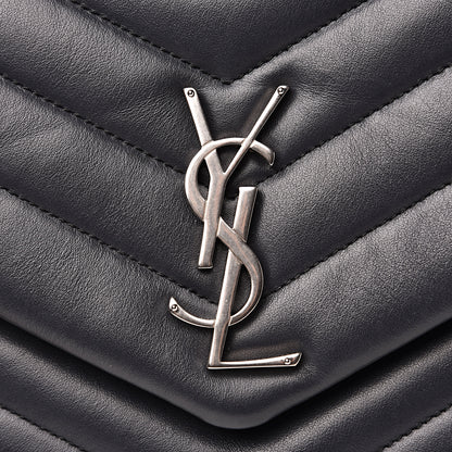 Saint Laurent Calfskin Y Quilted Monogram Medium Loulou Chain Satchel Asphalt 10 of 10