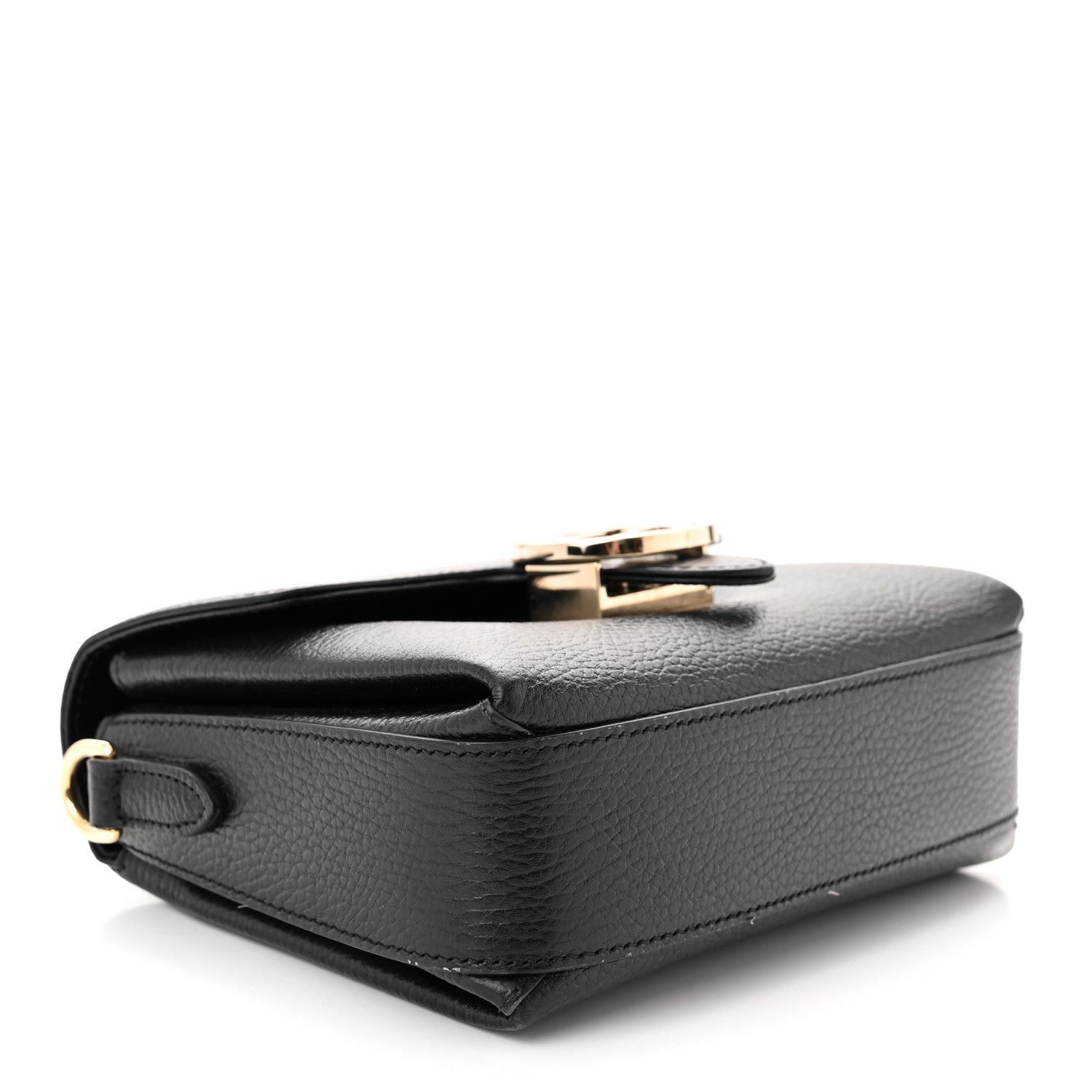 Gucci Dollar Calfskin Interlocking G Crossbody Bag Black 4 of 11