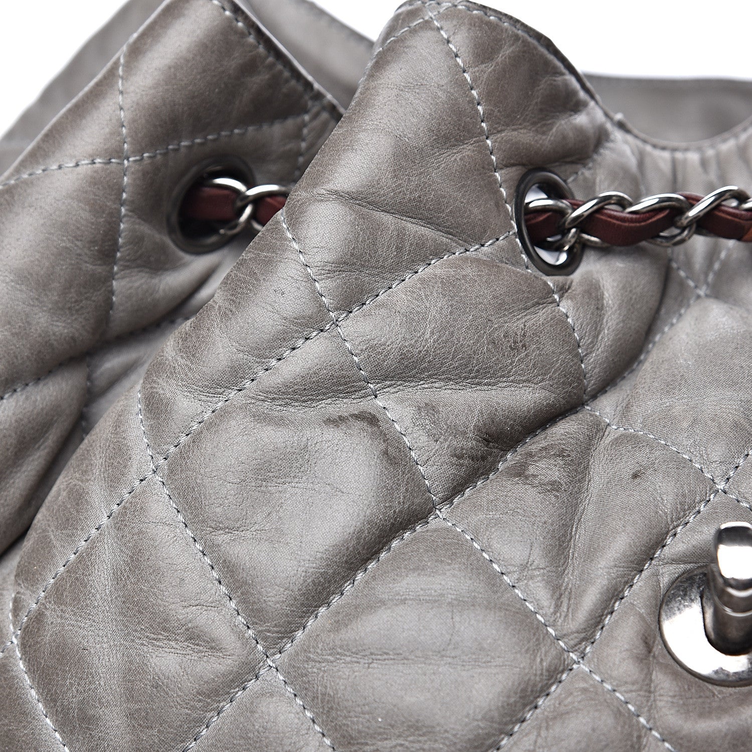 Chanel Iridescent Calfskin Quilted In The Mix Backpack Grey 15 of 27