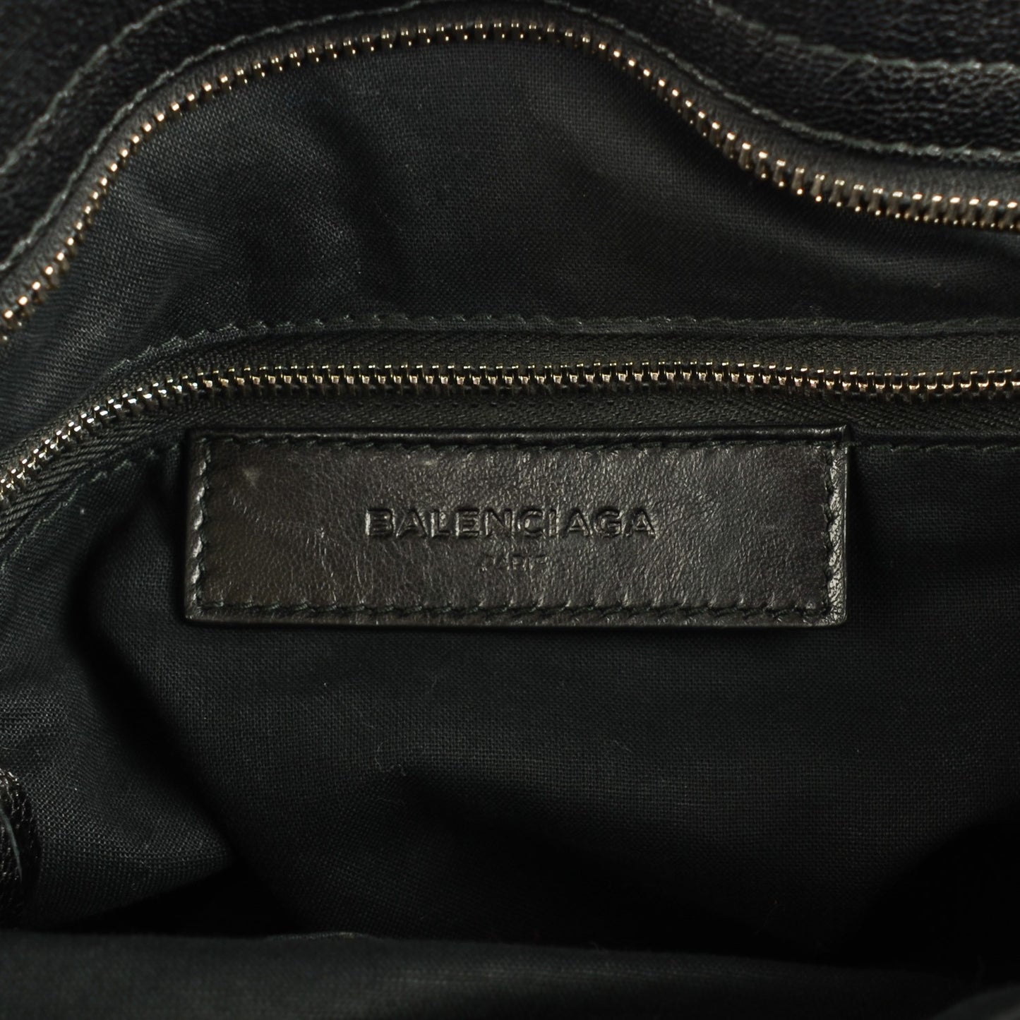 Chevre Silver Metallic Edge Hardware Velo Black