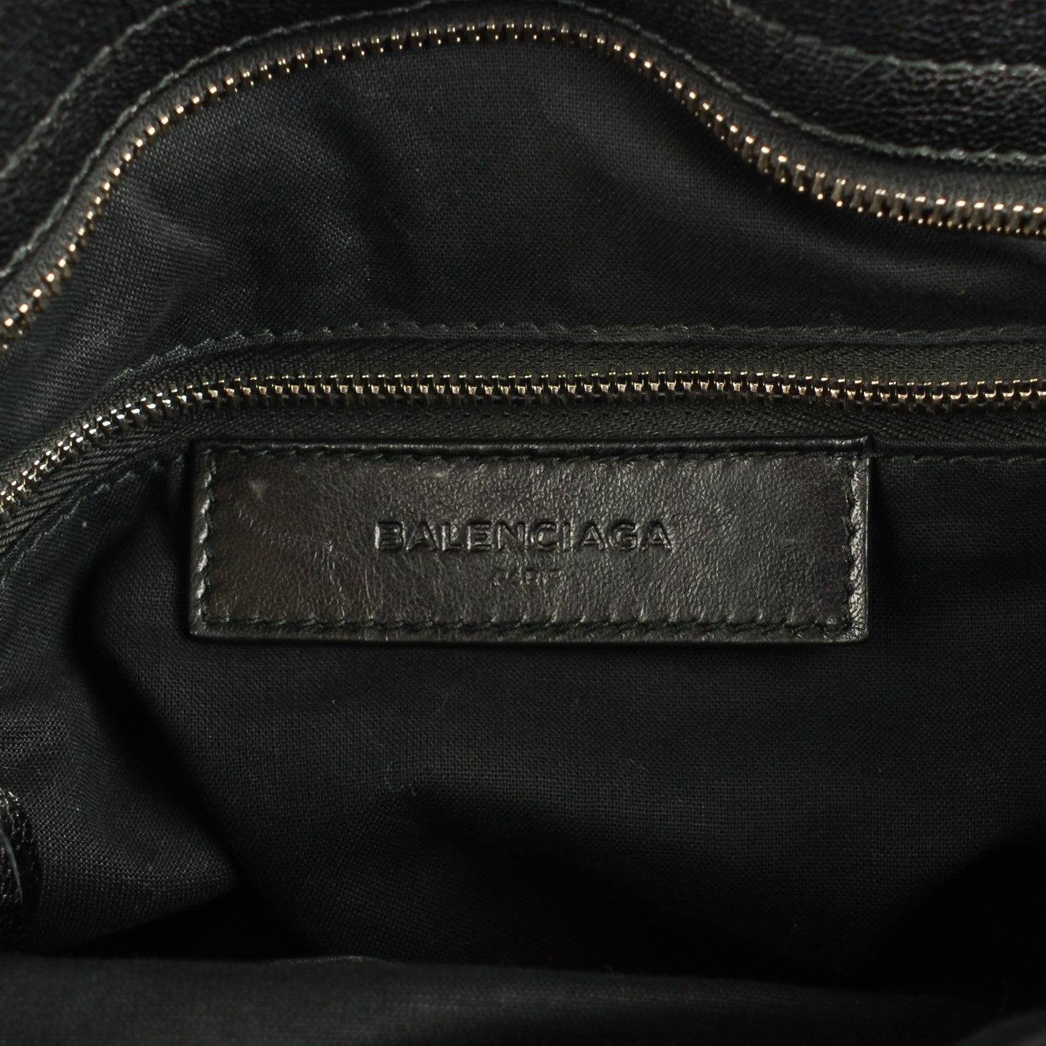 Balenciaga Chevre Silver Metallic Edge Hardware Velo Black 8 of 11