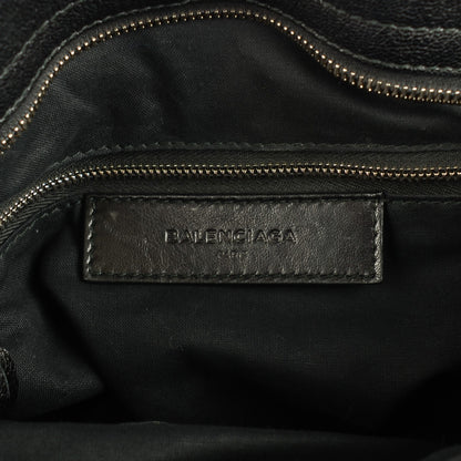 Balenciaga Chevre Silver Metallic Edge Hardware Velo Black 8 of 11