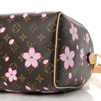 Louis Vuitton LV X TM Monogram Cherry Blossom Speedy Bandouliere 25 Sakura Brown 9 of 16