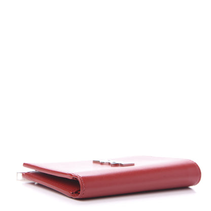 Saint Laurent Calfskin Fragments Flap Wallet Red 4 of 8