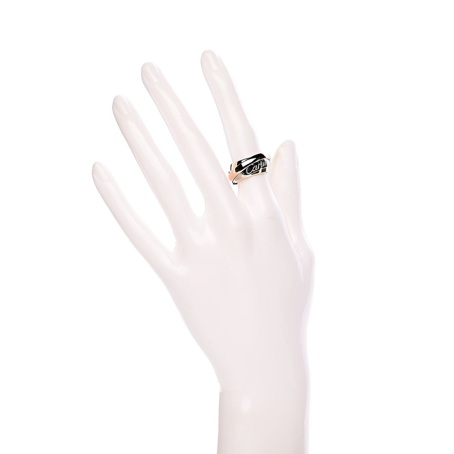 18K Pink Yellow White Trinity Must Essence Ring 48 4.5
