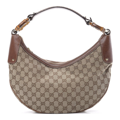 Gucci Monogram Bamboo Ring Hobo Brown 1 of 11