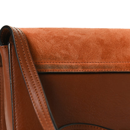 Chloe Suede Calfskin Small Faye Shoulder Bag Tobacco 12 of 13