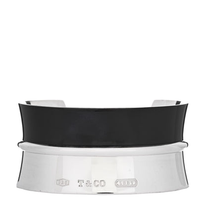 Tiffany Sterling Silver Titanium 1837 Wide Cuff Bracelet 1 of 3