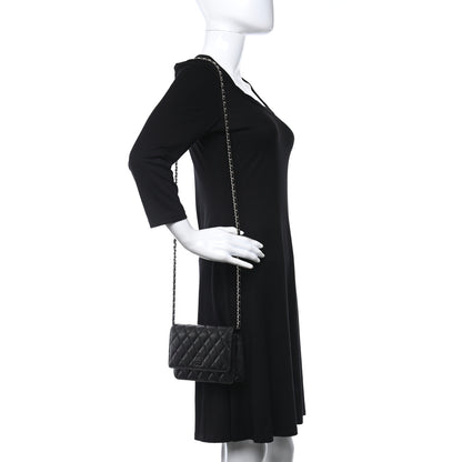 Chanel Caviar Quilted Coco Candy Wallet On Chain WOC Black 2 of 11