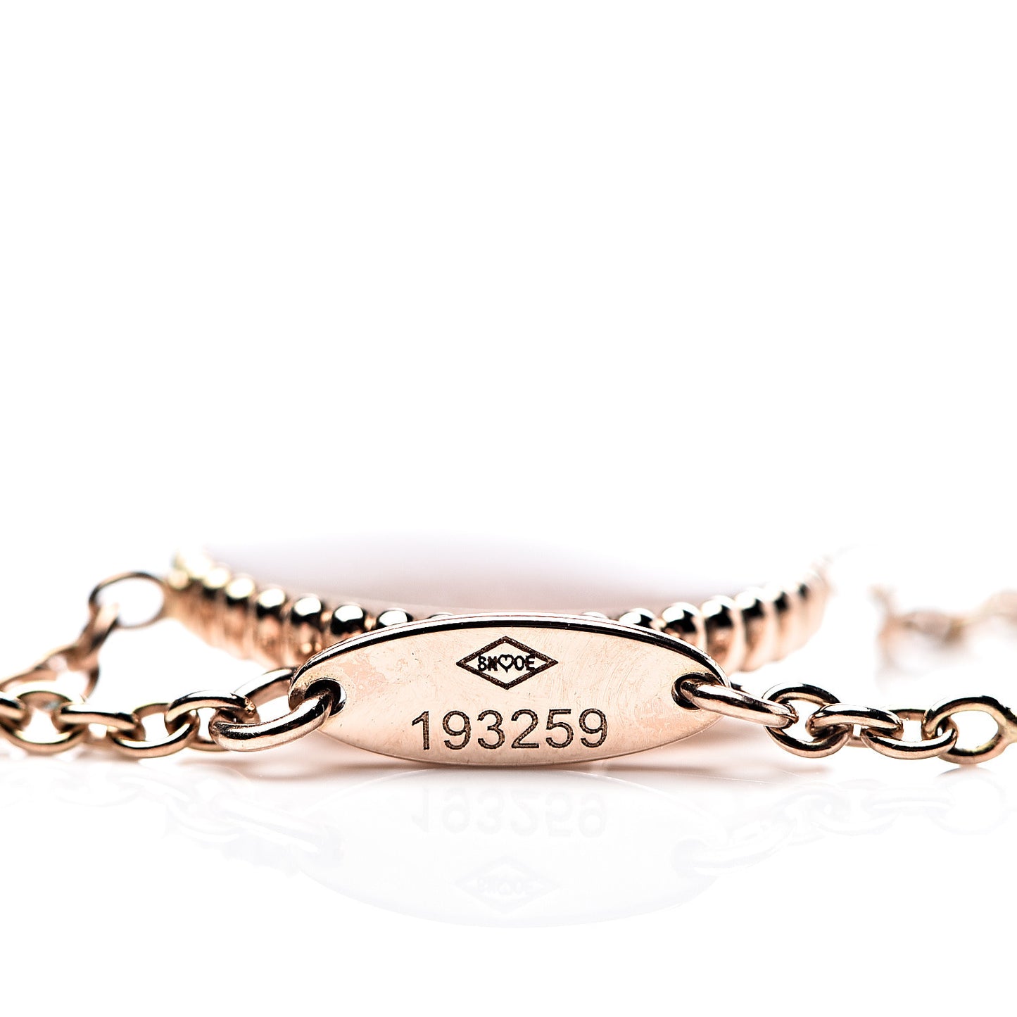 18K Rose Gold Diamond Pink Opal Rose Des Vents Bracelet