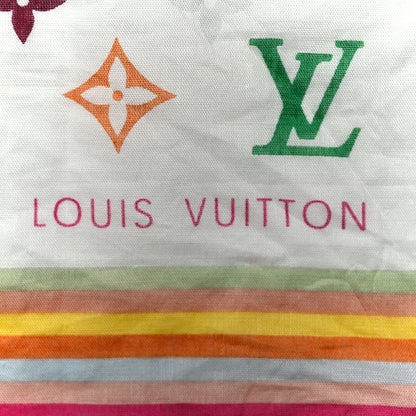 Louis Vuitton Silk Monogram Multicolor Scarf White 3 of 3