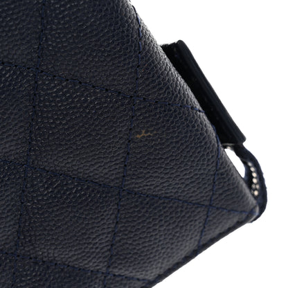Chanel Caviar Quilted Small Pouch Navy 9 of 13