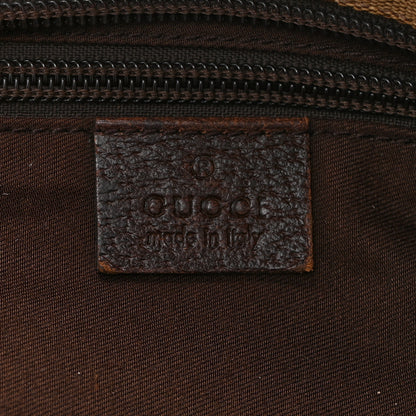 Gucci GG Monogram Medium Web Handle Bucket Tote Dark Brown 6 of 11
