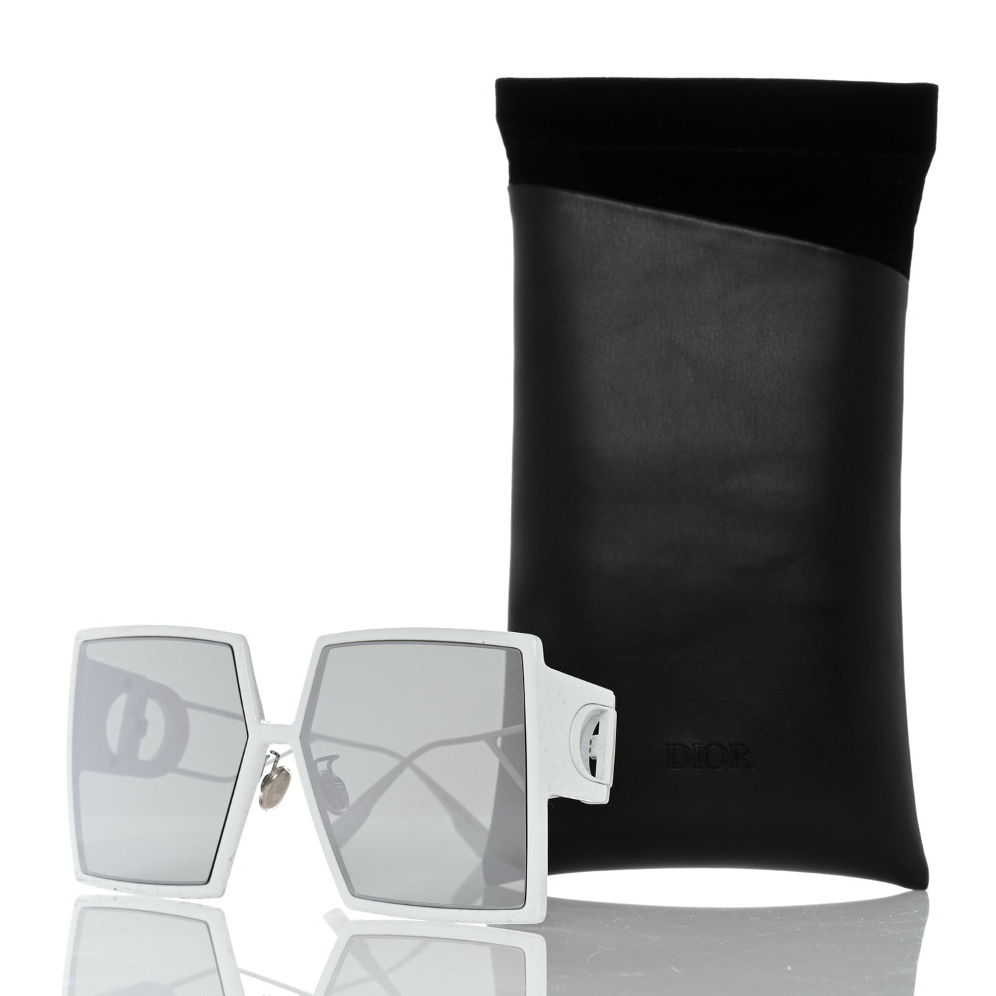 Square Mirrored 30 Montaigne Sunglasses White