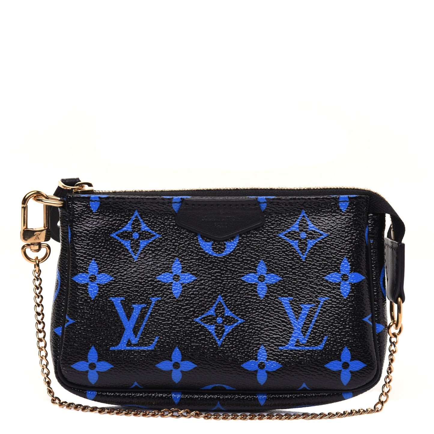 Colored Monogram Mini Pochette Accessories Blue Black