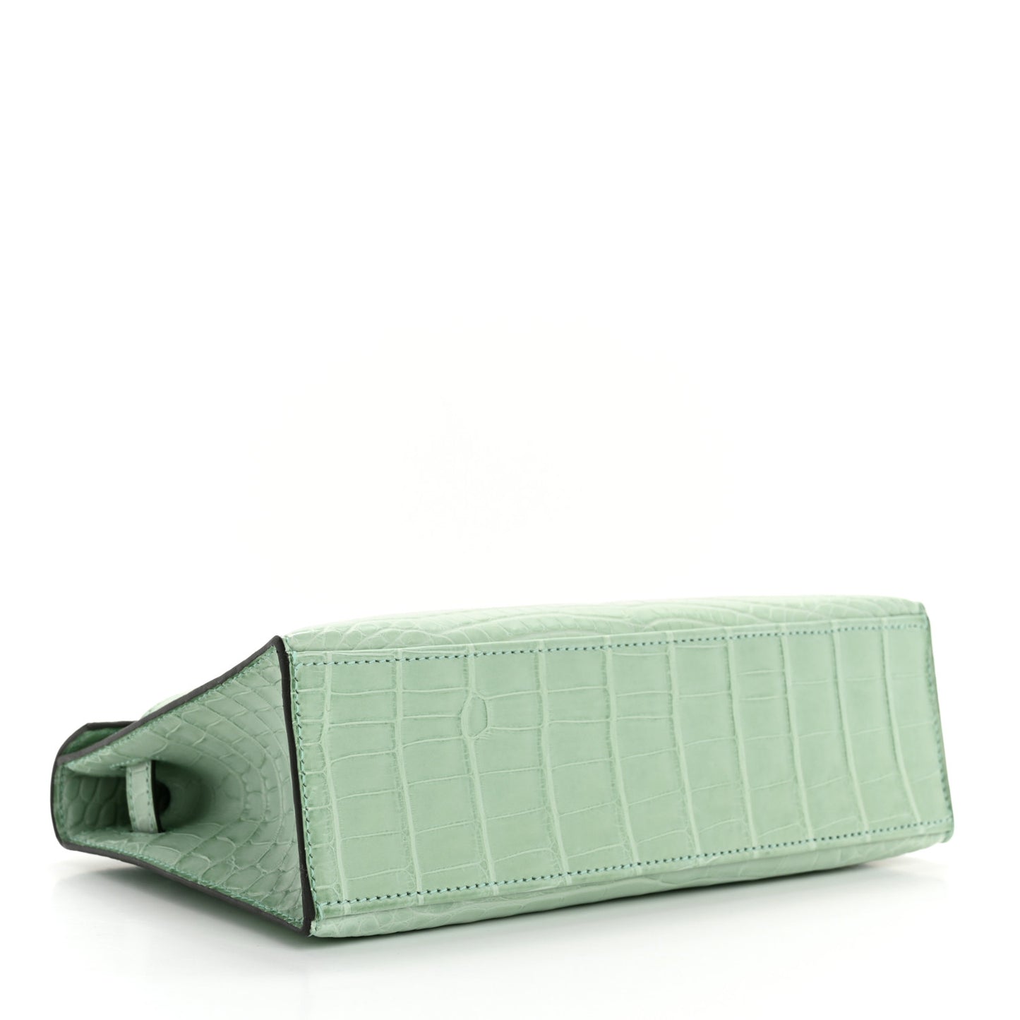 Matte Alligator Kelly Pochette Vert D'eau