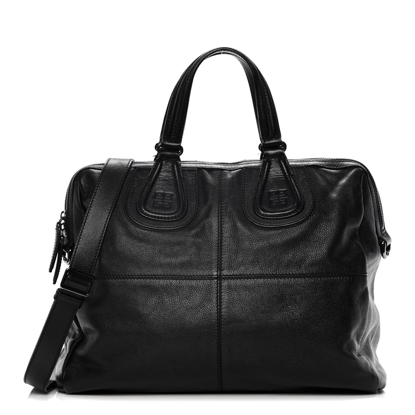 Calfskin Zipped Briefcase Nightingale Black
