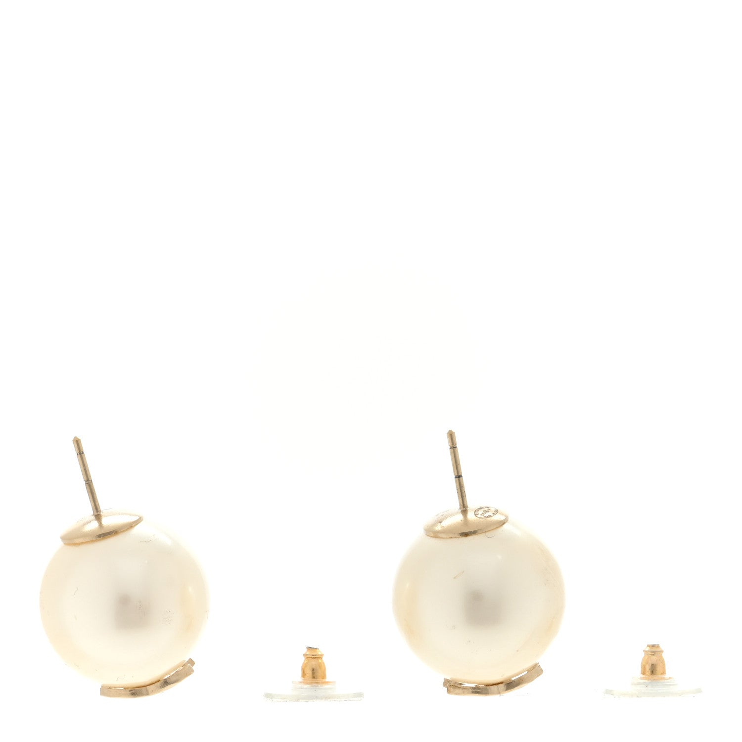 Chanel Pearl CC Large Earrings Gold 3 of 4