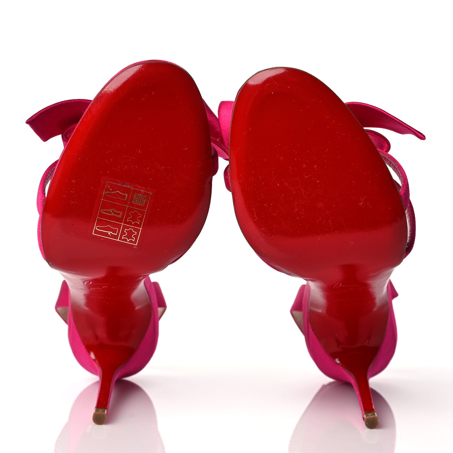 Satin Grusanda Bow Slingback Pumps 36 Fuchsia
