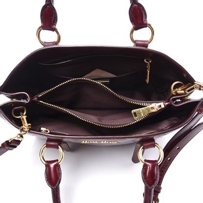 Miu Miu Vitello Shine Tote Amaranto 4 of 8