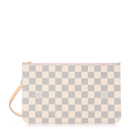 Louis Vuitton Damier Azur Neverfull MM GM Pochette Rose Ballerine 1 of 7