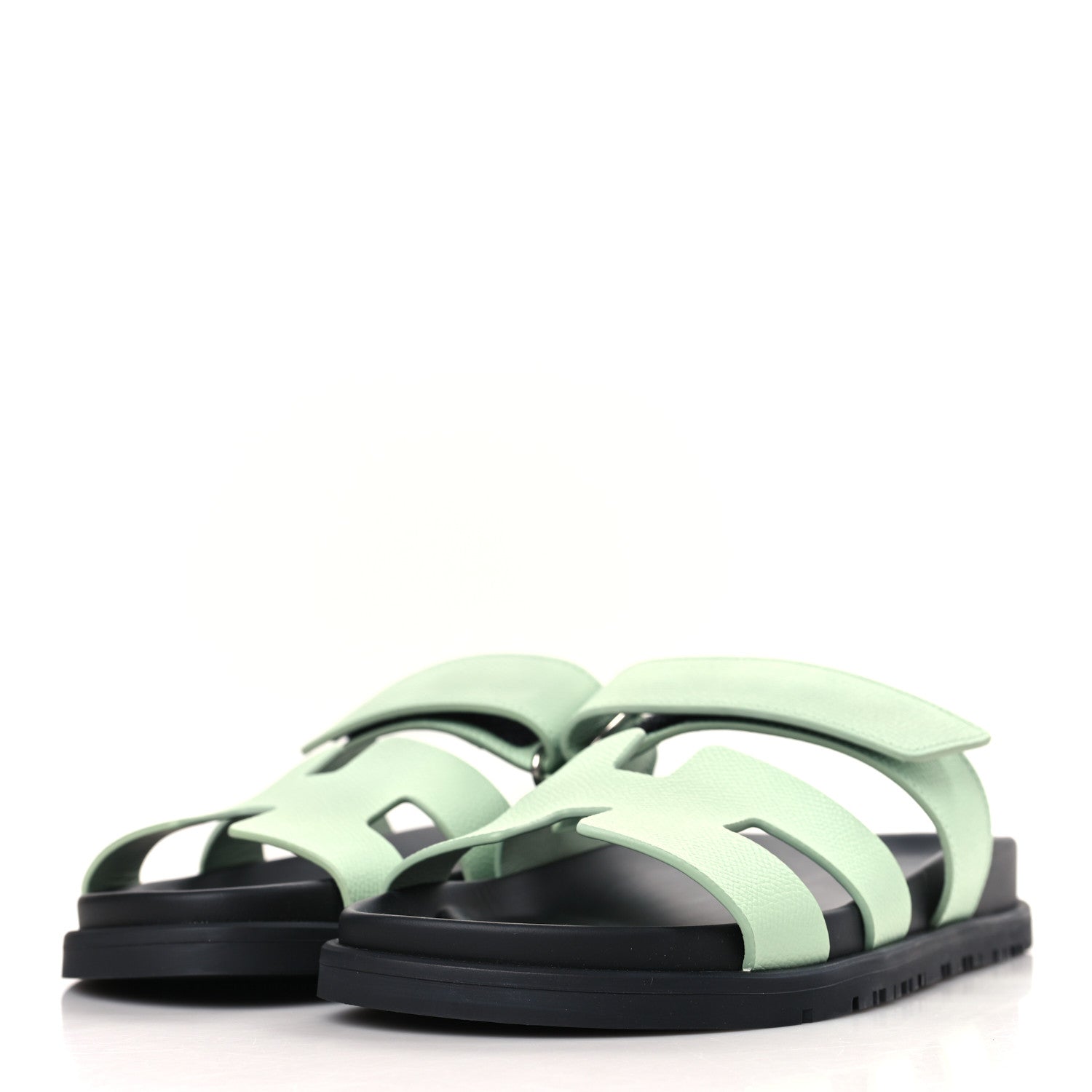 Hermes Epsom Womens Chypre Sandals 36.5 Vert Jade 3 of 8