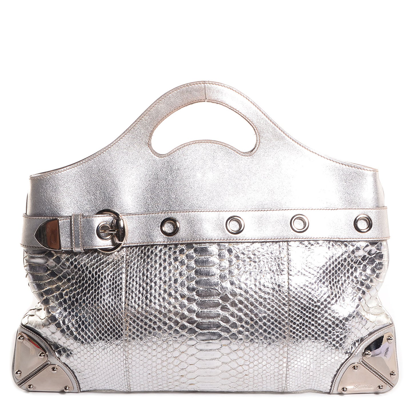 Python Romy Medium Tote Silver
