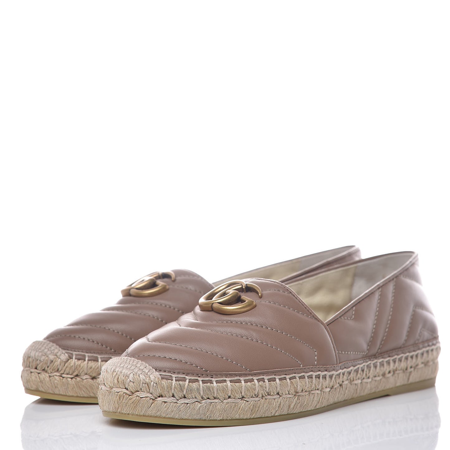 Nappa Matelasse GG Marmont Espadrilles 38 Porcelain Rose