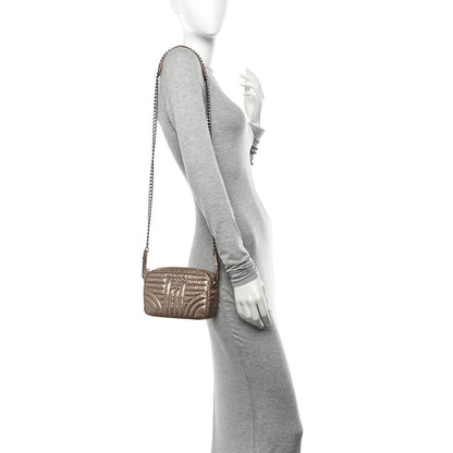 Prada Metallic Ayers Impunture Diagramme Crossbody Bag Quarzo Mordo 2 of 18
