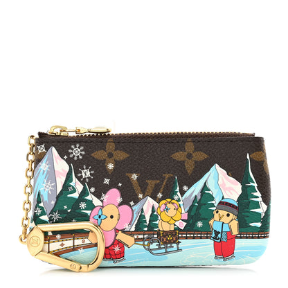 Louis Vuitton Monogram 2023 Christmas Animation Alpine Key Pouch Pink 1 of 8