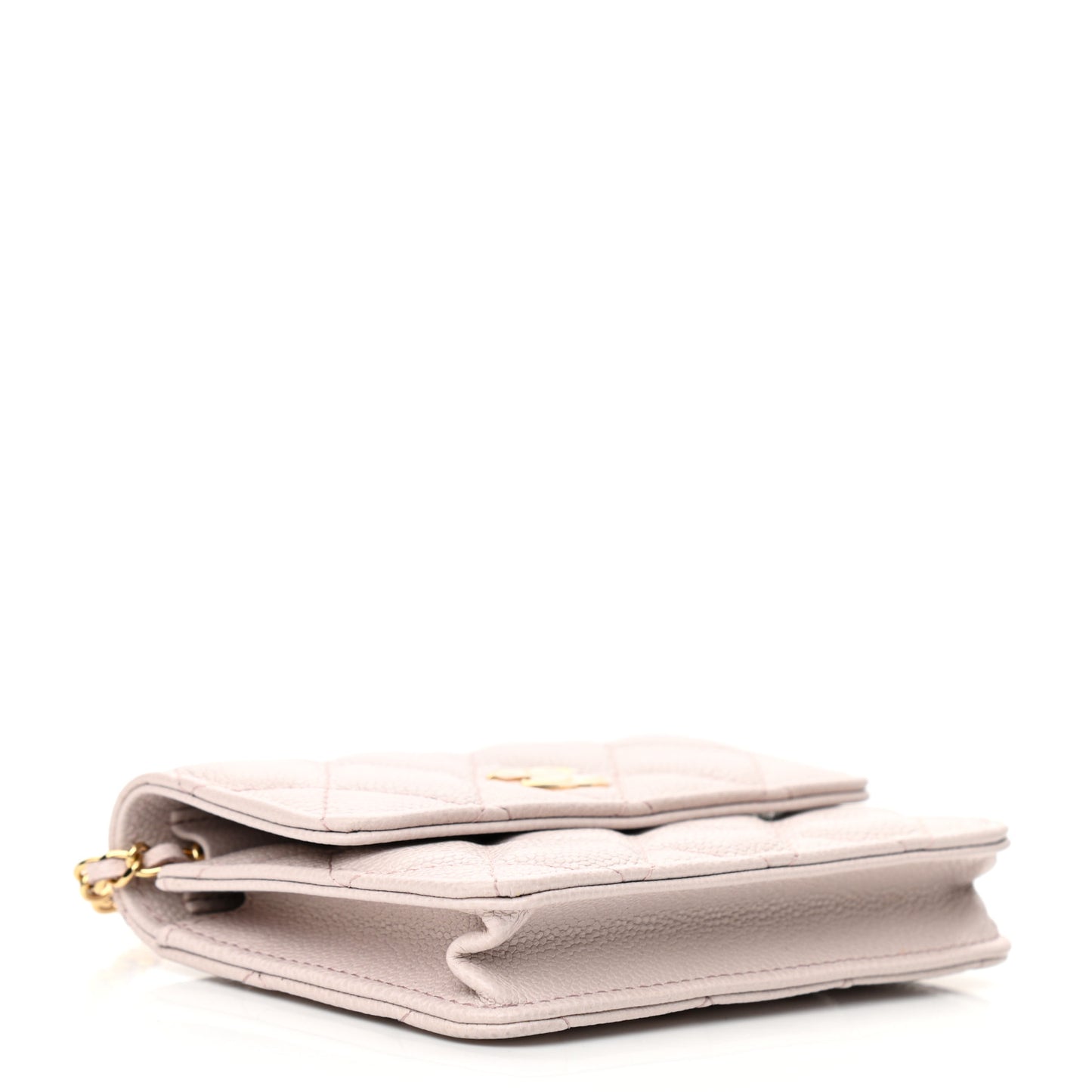 Caviar Quilted Miss Coco Clutch With Chain Light Purple