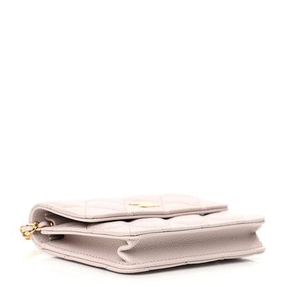 Chanel Caviar Quilted Miss Coco Clutch With Chain Light Purple 3 of 11