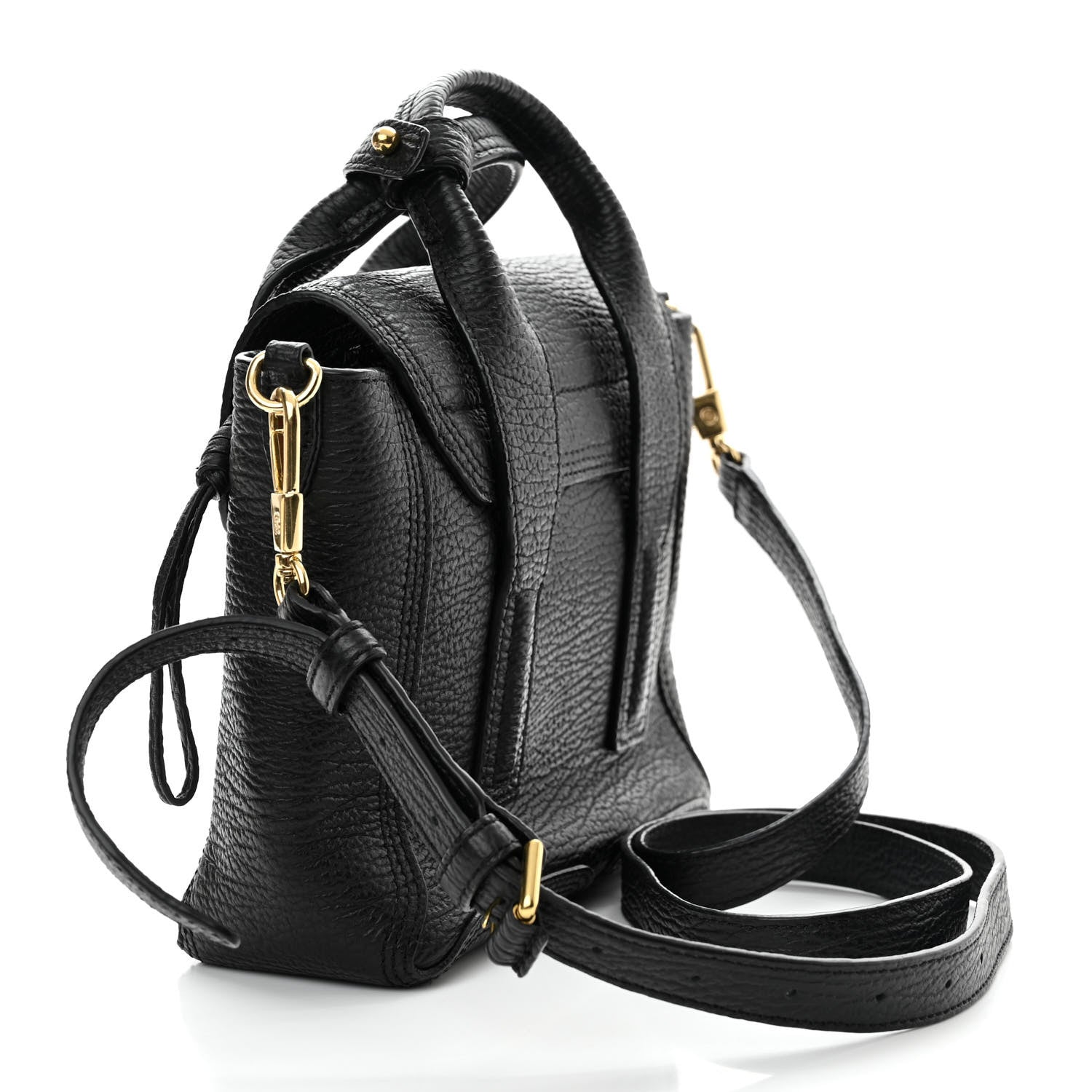3.1 Phillip Lim Textured Calfskin Mini Pashli Satchel Black 3 of 15