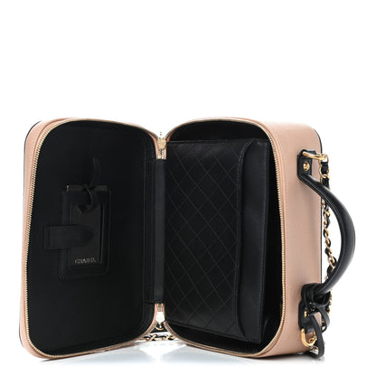Chanel Caviar Quilted Large CC Filigree Vanity Case Beige Black 4 of 8