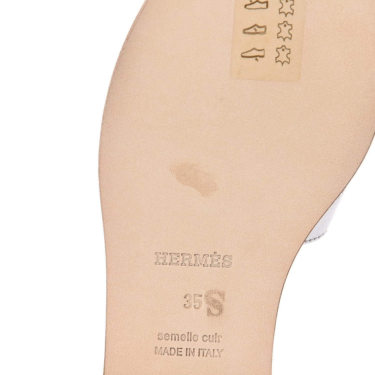 Metallic Nappa Calfskin Oran Sandals 35 Argent