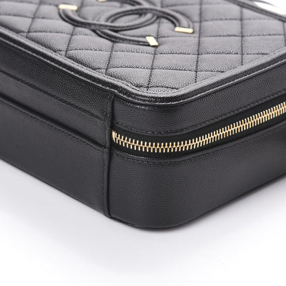 Chanel Caviar Quilted Medium CC Filigree Vanity Case Black 9 of 9