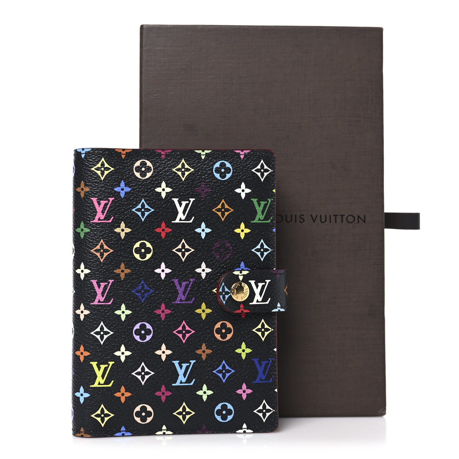 Louis Vuitton Monogram Multicolor Small Ring Agenda Cover Black Grenade 8 of 8