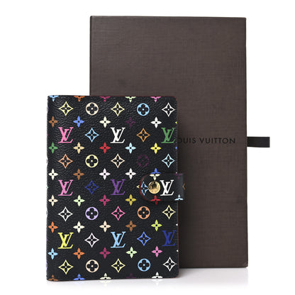 Louis Vuitton Monogram Multicolor Small Ring Agenda Cover Black Grenade 8 of 8