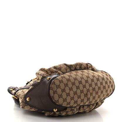 Gucci Monogram Large Jockey Tote Dark Brown 4 of 11