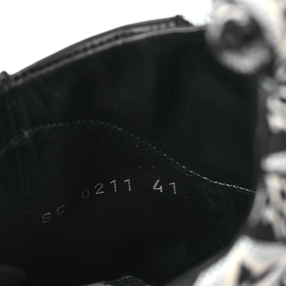 Louis Vuitton Suede Calfskin Jacquard Since 1854 Laureate Platform Desert Boots 41 Black 9 of 10
