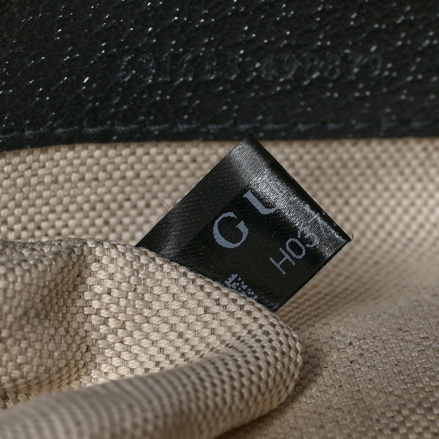 GG Supreme Monogram Textured Calfskin Web Medium Ophidia Shopping Tote Beige Blue