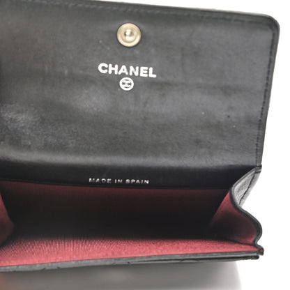 Chanel Lambskin Quilted Flap Card Holder Wallet Black 5 of 14