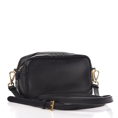 Prada Saffiano Lux Camera Case Crossbody Bag Black 3 of 10