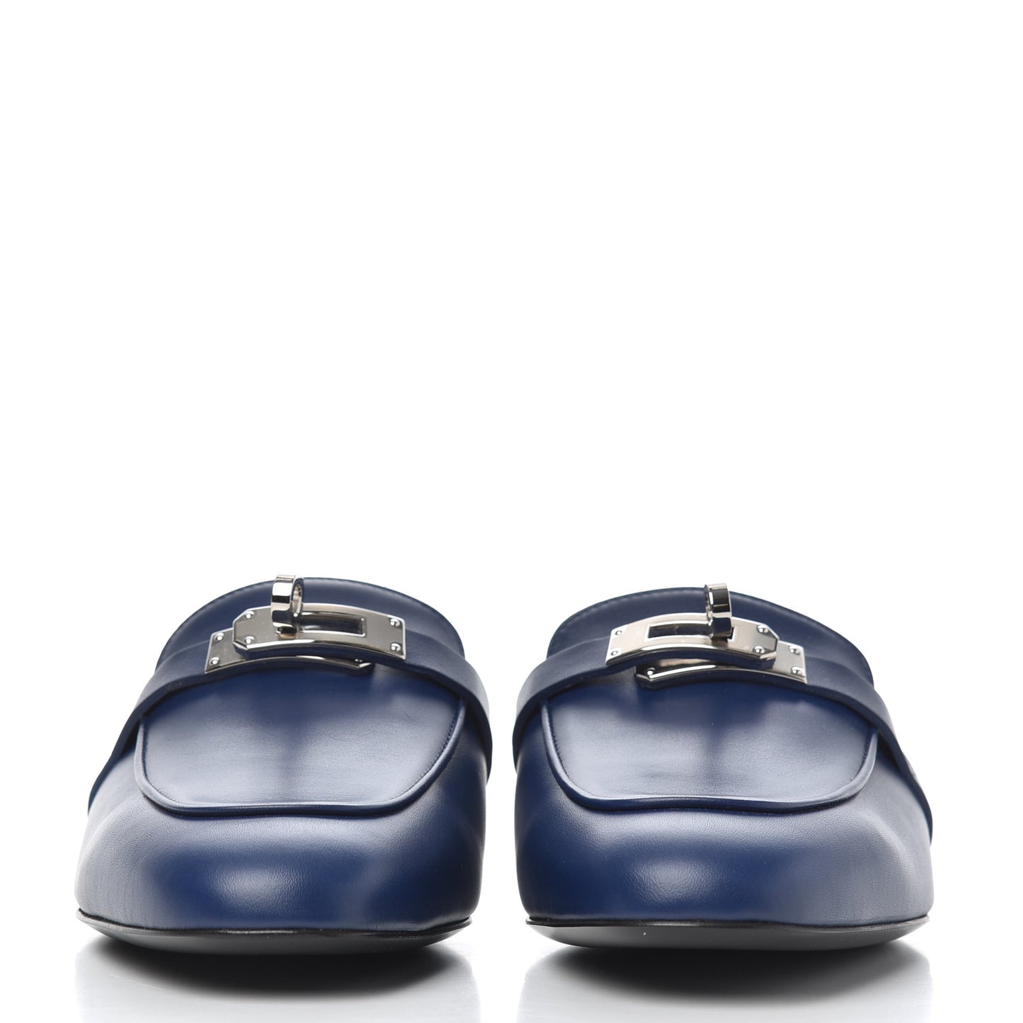 Calfskin Oz Mules 36 Bleu Maritime