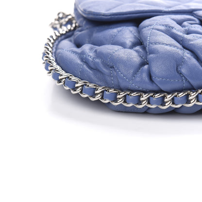 Chanel Washed Lambskin Quilted Mini Chain Around Flap Blue 8 of 10