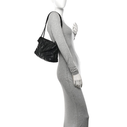 Saint Laurent Lambskin Quilted Monogram Monochrome Small Loulou Puffer Chain Satchel Black 2 of 11