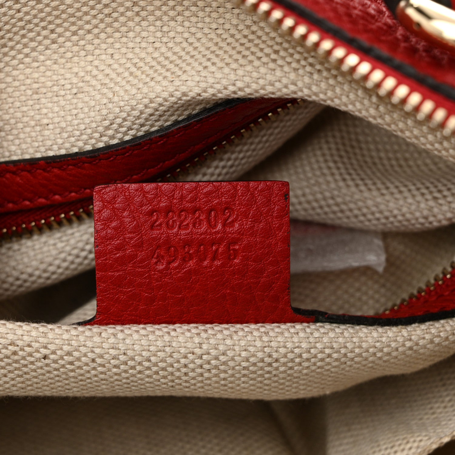 Gucci Pebbled Calfskin Medium Soho Boston Red 7 of 11