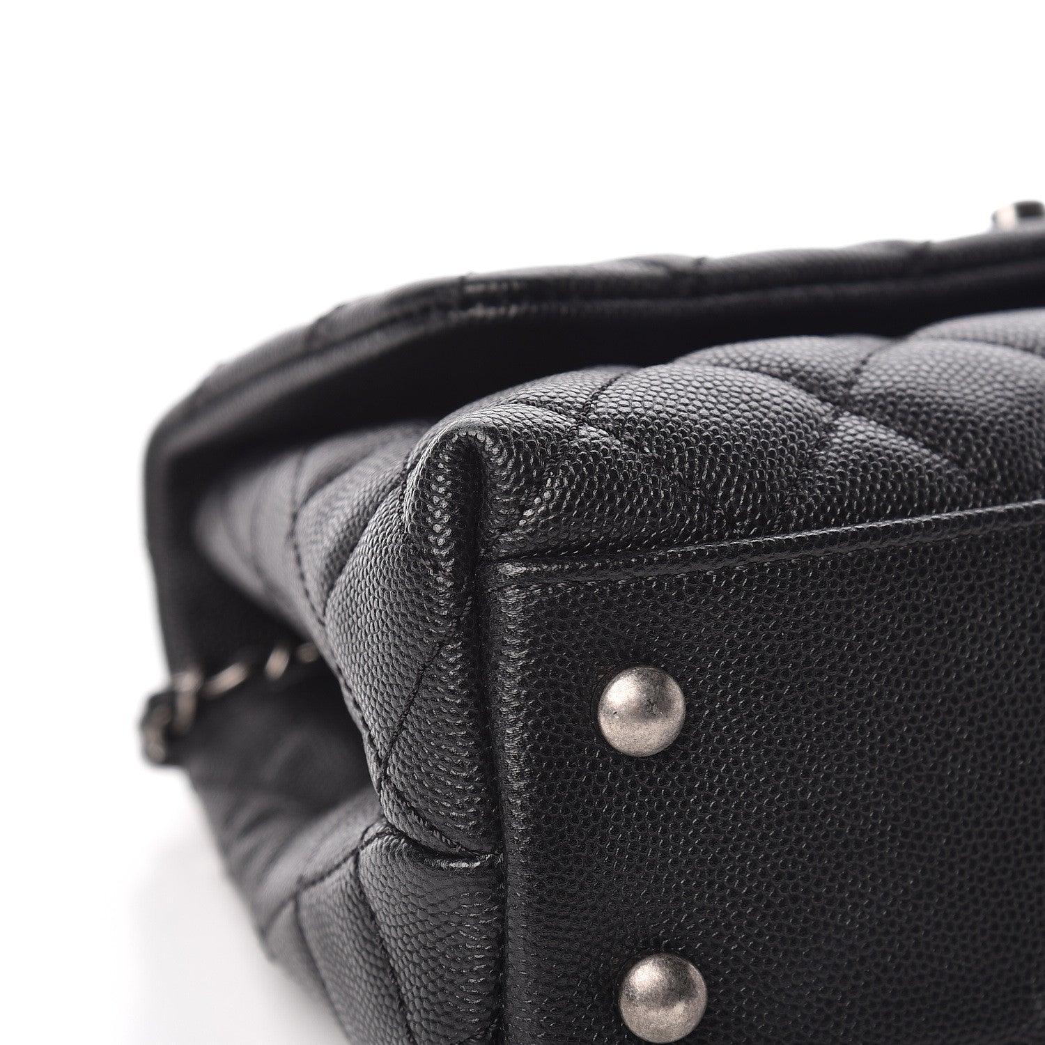 Chanel Caviar Lizard Quilted Mini Coco Handle Flap Black 13 of 19